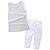 cheap Sets-Toddler Girls&#039; Floral Stripes Dresswear Daily Sports Going out Solid Colored Striped Print Sleeveless Regular Regular Cotton Clothing Set White