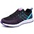 preiswerte Damensportschuhe-Damen Sportschuhe Outdoor Sportlich Casual Sommer Schnürsenkel Niedriger Absatz Runde Zehe Komfort Leuchtende Sohlen Rennen Stoff Schwarz Rosa Fuchsie