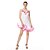 billige ラテンダンスウェア-Latin Dance Dresses Women&#039;s Performance Polyester / Organza Crystals / Rhinestones Sleeveless High Dress