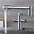 abordables Robinets de Cuisine-Robinet de Cuisine - Deux poignées un trou Chrome Pot Filler Set de centre contemporain Kitchen Taps