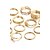 baratos Anéis-Anel de banda Dourado Strass Liga de Zinco Princesa Animal Com Laço senhoras Diferente Geométrico 12pcs / Mulheres / Conjuntos de anéis