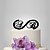Χαμηλού Κόστους τούρτες γαμήλιων πάρτι-Θέμα Κήπος Γάμου Γράμμα &amp; Αριθμός Ακρυλικό Μονόγραμμα Μαύρο
