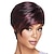 cheap Black &amp; African Wigs-Black Wigs for Women Synthetic Wig Straight Straight Bob Short Bob with Bangs Wig Dark Wine Synthetic Hair Heat Resistant Ombre Hair Ombre