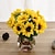 cheap Artificial Flower-6 Branches Sunflower Artificial Flowers Home Decoration Wedding Supply 8X22cm/3X9&quot;,Fake Flowers For Wedding Arch Garden Wall Home Party Hotel Office Arrangement Decoration