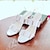 Χαμηλού Κόστους Sandálias de mulher-Women&#039;s Sandals Block Heel Sandals Plaid Chunky Heel Open Toe Comfort Dress PU Summer White Black