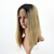 halpa Synteettiset peruukit pitsillä-Synteettiset pitsireunan peruukit Suora Suora Bob-leikkaus Lace Front Peruukki Vaaleahiuksisuus Lyhyt Black / Mansikka Blonde Synteettiset hiukset Naisten Keskijakaus Luonnollinen hiusviiva