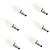 זול נורות חוט להט לד-BRELONG® 6pcs 4 W נורת להט לד 350 lm E14 C35 4 LED חרוזים COB Spottivalo לבן חם לבן 220-240 V / שישה חלקים / RoHs