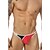 abordables Sous-vêtements exotiques homme-Homme G-string Sous-vêtements Bloc de Couleur Taille basse Noir Bleu Rouge S M L