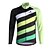 cheap Men&#039;s Clothing Sets-Miloto Men&#039;s Long Sleeve Cycling Jersey with Bib Tights White Stripes Bike Clothing Suit Thermal / Warm Fleece Lining Breathable 3D Pad Quick Dry Winter Sports Polyester Fleece Silicon Stripes