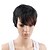 cheap Synthetic Trendy Wigs-Synthetic Wig Straight Straight Pixie Cut Layered Haircut With Bangs Wig Short Black / Auburn Synthetic Hair Highlighted / Balayage Hair Black