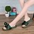halpa Naisten tohvelit ja varvastossut-Naisten Kengät PU Kevät Kesä Comfort Sandaalit Tasapohja Avokkaat Ruseteilla varten Kausaliteetti Puku Musta Vihreä Pinkki