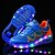 זול נעלי בנים-בנים נעלי אתלטיקה עקב נמוך בוהן עגולה נעליים זוהרות נעלי Luminous אתלטי קזו&#039;אל בָּחוּץ שרוכים LED טול נעלי סקי קיץ כחול / ורוד / TR