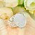 tanie Modne pierścionki-Kamień księżycowy Pierścień oświadczenia - Srebrny Modny 7 / 8 / 9½ White Na Impreza