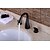 זול ערכות ברזים-ברז הגדר - רגליים לאמבטיה ברונזה ששופשפה בשמן חורים צדדיים שתי ידיות שלושה חוריםBath Taps