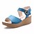 cheap Women&#039;s Sandals-Women&#039;s Sandals Slingback PU Summer Casual Chunky Heel Black Blue 1in-1 3/4in