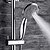 Недорогие Смесители для душа-Душевая система Устанавливать - Дождевая лейка Современный Хром На стену Керамический клапан Bath Shower Mixer Taps / Латунь / Две ручки три отверстия