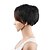 cheap Synthetic Trendy Wigs-Synthetic Wig Straight Straight Pixie Cut Layered Haircut With Bangs Wig Short Black / Auburn Synthetic Hair Highlighted / Balayage Hair Black