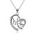 baratos Colares-Women&#039;s AAA Cubic Zirconia Crossover Pendant Necklace / Chain Necklace / Pendant - Zircon, Rhinestone, Silver Plated Friends, Heart Ladies, Personalized, Geometric, Unique Design Adjustable