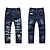 baratos Partes de baixo-Infantil Para Meninos Jeans Azul Estampado Algodão Escola Diário Para Noite