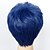 halpa Synteettiset trendikkäät peruukit-Synteettiset peruukit Suora Tyyli Suojuksettomat Peruukki Sininen Vaalean sininen Synteettiset hiukset Miesten / Naisten Sininen Peruukki Lyhyt Luonnollinen peruukki