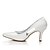 cheap Wedding Shoes-Women&#039;s Wedding Shoes Spring / Fall Stiletto Heel Pointed Toe Comfort Club Shoes Dyeable Shoes Wedding Dress Party &amp; Evening Silk Ivory