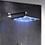 billige Dusjhoder-Dusjsett Sett - Regnfall Moderne / Art Deco / Retro Krom Vægmonteret Messing Ventil Bath Shower Mixer Taps / Enkelt håndtak To Huller