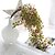 זול פרח מלאכותי-1 ענף פלסטיק צמחים פרחים לשולחן פרחים מלאכותיים