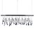 Недорогие Островные огни-8 ламп 100 см светодиодный островной светильник подвесной светильник люстра металлическая гальваника современный современный 110-120в 220-240в