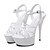 cheap Women&#039;s Sandals-Women&#039;s Shoes Leatherette Summer / Fall Comfort / Novelty / Light Soles Sandals Stiletto Heel Buckle White / Black / Club Shoes / Wedding