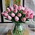 baratos Flor artificial-Toque real Estilo Europeu Buquê Flor de Mesa Buquê 5