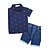 cheap Sets-Toddler Boys&#039; Clothing Set Short Sleeve White Navy Blue Print Cartoon Regular / Summer