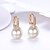cheap Earrings-Women&#039;s Pearl Hoop Earrings Statement Luxury Classic Fashion Euramerican Movie Jewelry 18K Gold Plated Pearl Zircon Earrings Jewelry Gold / Silver / Champagne For Christmas Gifts Wedding Party
