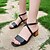 preiswerte Damensandalen-Damen Schuhe PU Sommer Herbst Club-Schuhe High Heels Walking Blockabsatz Peep Toe Schnalle für Normal Kleid Party &amp; Festivität Schwarz