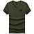 cheap Tees &amp; Shirts-Men&#039;s Solid Color Hiking Tee shirt Short Sleeve Outdoor Breathable Quick Dry Tee Tshirt Top Summer Cotton V Neck Camping / Hiking Fishing Black Hunter Green / Stretchy