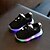 זול נעלי בנים-בנים נעליים PU אביב קיץ נוחות נעלי אתלטיקה שרוכים LED עבור אתלטי קזו&#039;אל לבן שחור ורוד