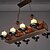 voordelige Eilandlichten-8-Light 70 cm Plafond Lichten &amp; hangers Hout / bamboe Glas Geschilderde afwerkingen Traditioneel / Klassiek Landelijk 110-120V 220-240V