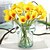 זול פרח מלאכותי-פרחים מלאכותיים 5 ענף סגנון מודרני חבצלות (קלה לילי) פרחים לשולחן