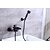 levne Vanové baterie-Vanová baterie - Moderní Olejem leštěný bronz Nástěnná montáž Keramický ventil Bath Shower Mixer Taps / Mosaz / Single Handle dva otvory
