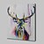 abordables Pinturas de animales-pintura al óleo pintada a mano animales abstractos arte pop lienzo estirado moderno listo para colgar con marco estirado
