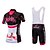 abordables Conjuntos de ropa para hombre-Malciklo Women&#039;s Short Sleeve Cycling Jersey with Bib Shorts White Floral Botanical Bike Clothing Suit Breathable Quick Dry Anatomic Design Ultraviolet Resistant Reflective Strips Sports Polyester