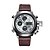 abordables Montres militaires-Homme Montre Montre Digitale Luxe Etanche Cuir Marron Analogique - Digitale Numérique - Blanche Noir Deux ans Autonomie de la batterie / Acier Inoxydable / Japonais / Alarme / Calendrier