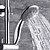 preiswerte Duscharmaturen-Duschsystem einstellen - Regenfall Moderne Chrom Wandmontage Keramisches Ventil Bath Shower Mixer Taps / Messing / Zwei Griffe Drei Löcher