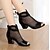 cheap Women&#039;s Sandals-Women&#039;s Shoes PU Summer Slingback Sandals Chunky Heel for Casual Black
