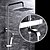 cheap Shower Faucets-Shower System Set - Rainfall Contemporary Chrome Shower System Ceramic Valve Bath Shower Mixer Taps / Brass / Two Handles Three Holes