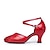 Недорогие Обувь для бальных и современных танцев-Жен. Бальные танцы Обувь для модерна На каблуках Блеск Планка С пряжкой Серебряный Красный Синий