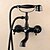 billiga Badkarskranar-Badkarskran Uppsättning - Handdusch inkluderad Antik Oljeaktig Brons Väggmonterad Keramisk Ventil Bath Shower Mixer Taps / Mässing / Enda handtag Två hål