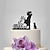levne Dortové figurky-Zahradní motiv Svatební Figurína Akrylát Klasický pár Černá