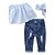 cheap Sets-Toddler Girls&#039; Clothing Set Sleeveless Blue Solid Colored Cotton Daily Holiday Beach Dresswear Short / Summer
