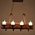 voordelige Eilandlichten-8-Light 70 cm Plafond Lichten &amp; hangers Hout / bamboe Glas Geschilderde afwerkingen Traditioneel / Klassiek Landelijk 110-120V 220-240V