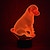 billige Indretnings- og natlamper-3d hundedyr lampe natlys fjernbetjening power touch bord skrivebord optisk illusion lamper 7 farve skiftende lys boligdekoration jule fødselsdagsgave